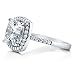 BERRICLE Sterling Silver 4.38 ct.tw Cushion Cubic Zirconia CZ Halo Engagement Wedding Bridal Ring