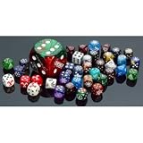 Chessex Dice: Six Sided Dice - D6 - Random Group of Six Sided Die (You Pick How Many You Want)