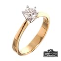 18ct Yellow/White Gold Ladies 0.50ct Certified Diamond Solitaire Ring