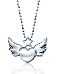 Alex Woo "Little Rock Star" Heart with Wings Pendant Necklace