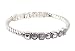 Bracelet - B203 - Bangle Style - Designer Inspired Stretch - Square and Round Twisted Swirl Pattern ~ Silver Tone Metal