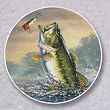AutoCoaster ~ Bass fishing gift for fisherman ~ Tile Drink Coaster for car cu...