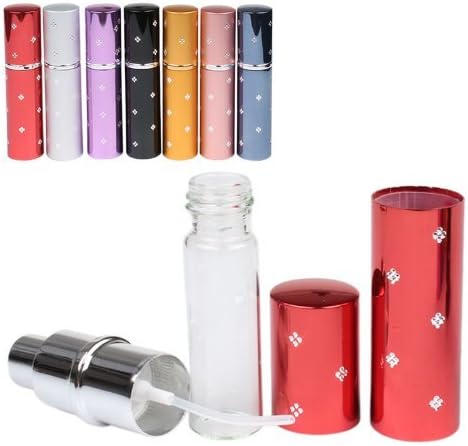 Eforcase 5ML Refillable Sturdy Cute Mini Container Travel Perfume Atomizer Travel Size Prfume Inner Perfume Tube Bottle Spray(Color Random) (12 pieces)