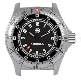 Stryker Watch Military Analog Quartz Timepiece Stainless Black Dial Sapphire Crystal Screw Down...