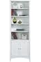 Hawthorne Single Bookcase W/cabinet, SINGLE STANDARD, WHITE