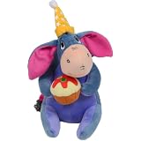 Disney Winnie the Pooh & Friends Plush Character Toys With Hat & Cake Eeyore