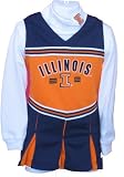 Kids Illinois Fighting Illini 2piece Cheerleader Poly Jumper with Turtleneck