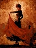 Mark Spain Flamenco Art Print Poster - 60x83 cm