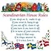 Essence of Europe Gifts Swedish Gift Wall Tile: Scandinavian House Rules