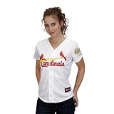 MLB Women's St. Louis Cardinals Albert Pujols 2011 World Series Champions Patch Name & Number Jersey (Scoured Natural, Large)