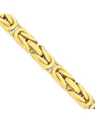 6.5mm, 14 Karat Yellow Gold, Byzantine Chain - 20 inch