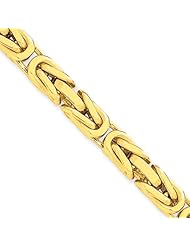 6.5mm, 14 Karat Yellow Gold, Byzantine Chain - 8 inch