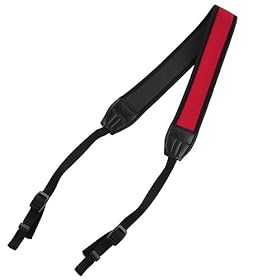 eForCity Universal Camera Shoulder Neck Belt Strap, Red / Black