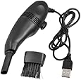 Gino Black Plastic Housing USB Mini Vacuum Cleaner for PC Laptop Keyboard