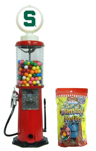 Michigan State Red Retro Gas Pump Gumball Machine