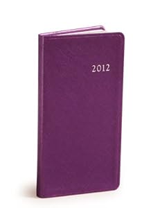 2012 Pocket Agenda Datebook, Saffiano 6", Purple
