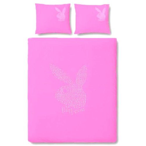 Playboy Bettwäsche Strass (Silver Baby pink) Rosa 135x200