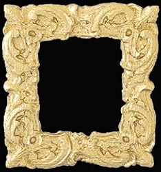 Dollhouse Miniature Gold Resin Frame