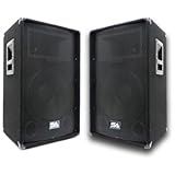 Seismic Audio - Pair of 15 PA DJ Speakers 700 Watts PRO Audio - Mains, Monitors, Bands, Karaoke, Churches, Weddings