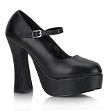 Pleaser - DOLLY-50, 5" Chunky Heel Mary Jane P/F Pump