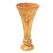 EXP Handmade Decorative Ceramic 'Golden Sunset' Flower Bud Vase