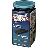 Hard Plastic Wobble Wedges / Leveling Shims, 75-Pieces (Black) (Black)