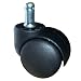 E.R. Wagner Stem Caster, Hooded Twin Swivel, Polyurethane Wheel, Roller Bearing, 75 lbs Capacity, 2-3/16" Wheel Dia, 2-3/16" Wheel Width, 2-9/16" Mount Height, 7/16" Stem Dia, 7/8" Stem Height (Pack of 5)