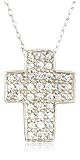 14k Choice of White or Yellow Gold Diamond Cross Pendant (1/3 cttw, I-J Color, I3 Clarity)