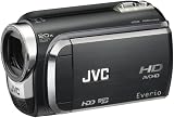 JVC GZ-HD320 BEU Full HD Hybrid-Camcorder (microSD, 120 GB Festplatte, 20-fach opt. Zoom, 6,9 cm (2,7 Zoll) Display) onyx-schwarz