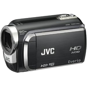 JVC GZ-HD320 BEU Full HD Hybrid-Camcorder (microSD, 120 GB Festplatte, 20-fach opt. Zoom, 6,9 cm (2,7 Zoll) Display) onyx-schwarz