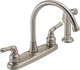 Peerless WAS01XNS Two Handle Kitchen Faucet, Satin Nickel