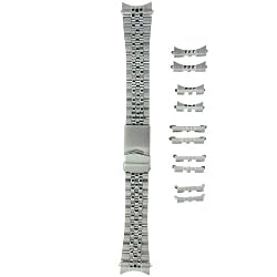 Watch Band Stainless Steel Metal Adjustable Fits 18-22 millimeters End Pieces