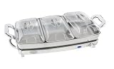 Nostalgia DBS-999 Stainless-Steel 3-in-1 Buffet Server and Warming Tray