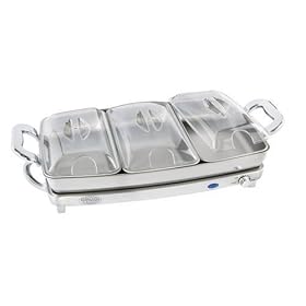Nostalgia Electrics DBS-999 Stainless-Steel 3-in-1 Buffet Server and Warming Tray by Nostalgia Electrics