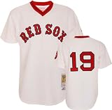 Boston Red Sox Authentic 1975 Fred Lynn Home Jersey By Mitchell & Ness 48
