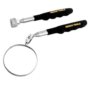 Neiko Tools Magnetic Pick-up Tool and Inspection Mirror Set by 