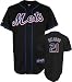 Carlos Delgado Jersey: Adult 2010 Majestic Alternate Black Replica #21 New York Mets Jersey