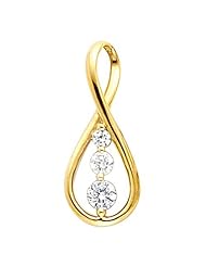 18K Yellow Gold Diamond Pendant - 0.43 Ct. -- LIFETIME WARRANTY