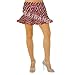 Boho Crinkle Cotton Short Skirt with Block Print & Brocade-Lace