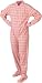 Big Feet Pajama Co. Pink & Yellow (107) Plaid 100% Cotton Flannel Adult Footed Pajamas with Drop Seat