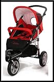 VINSANI RED SAFARI BABY JOGGER STROLLER / PUSHCHAIR / PRAM/ 3 WHEELER