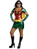 Womens Sexy Superhero Costume Batmans Sidekick Robin Dynamic Duo Mini Dress Plus Size Costume