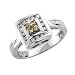 14k Two Tone Gold White and Chocolate Brown Diamond Anniversary Ring / Band, Size 7 (HI, SI-I, 0.37 carat)