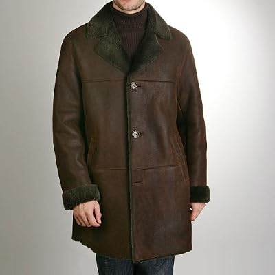 BGSD Men's Himalayan Shearling Long Coat