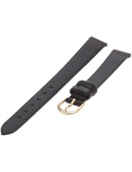Timex Womens Q7B781 Calfskin 12mm Black Replacement Watchband