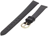 Timex Women's Q7B781 Calfskin 12mm Black Replacement Watchband