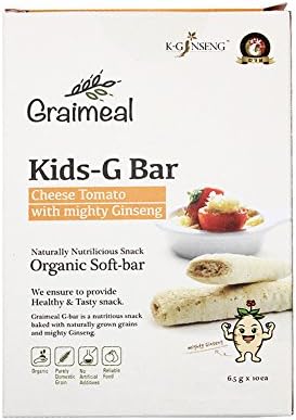 Graimeal Organic Kids-G Bar Cheese Tomato with Ginseng, 0.25 oz, 10-Count