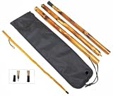 60  Take-Apart Hardwood Hiking Walking Stick w/Carrying Case