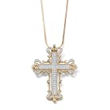 Gold Over Silver Diamond Accent Cross Pendant (Womens) 41z N9zcldL. SL160 Gold Over Silver Diamond Accent Cross Pendant (Womens)