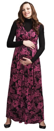 Pleated Maternity Maxi Dress